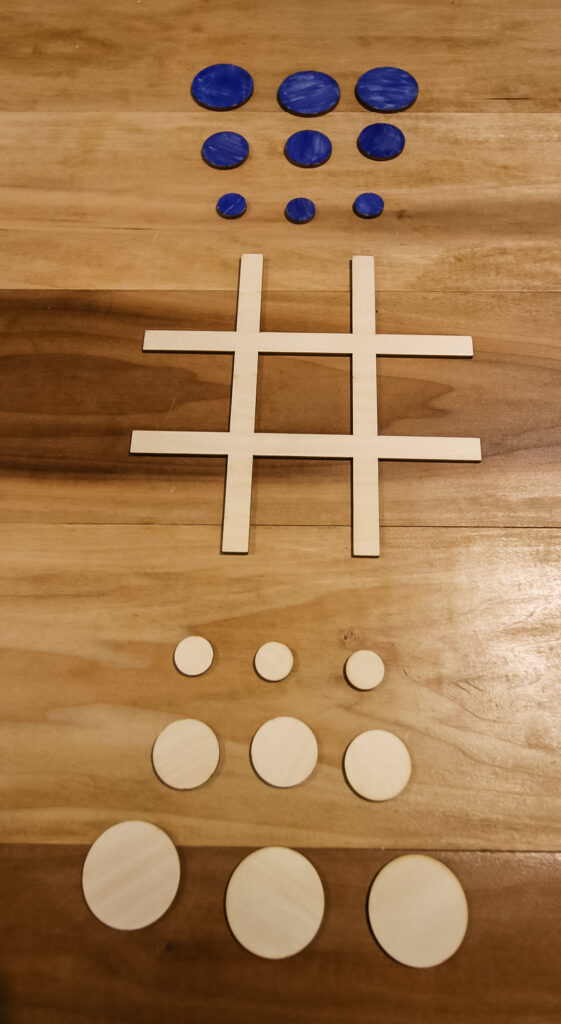 Setting up big eats small tic tac toe