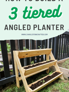 DIY angled three tiered planter - Charleston Crafted