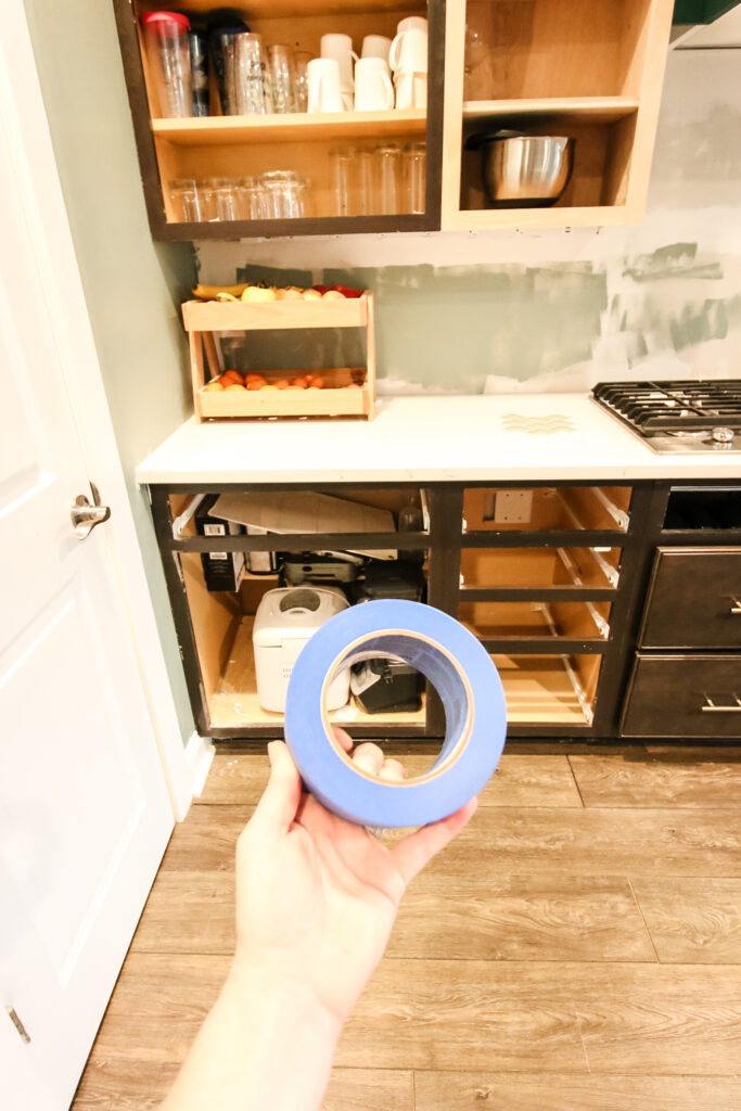 tape kitchen cabinets