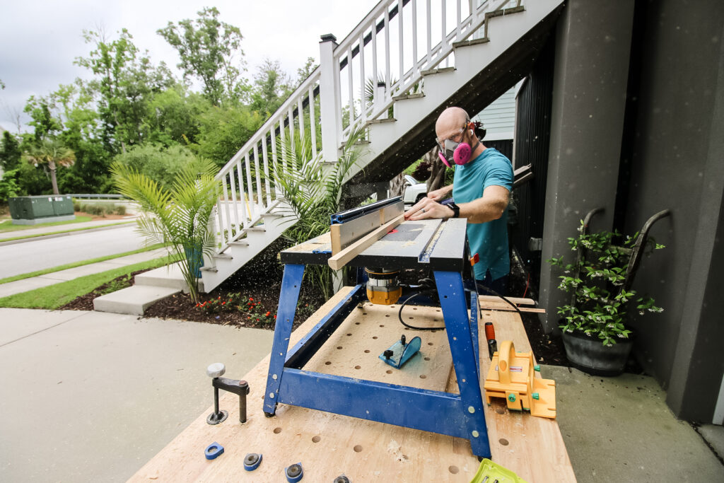 Push board through router