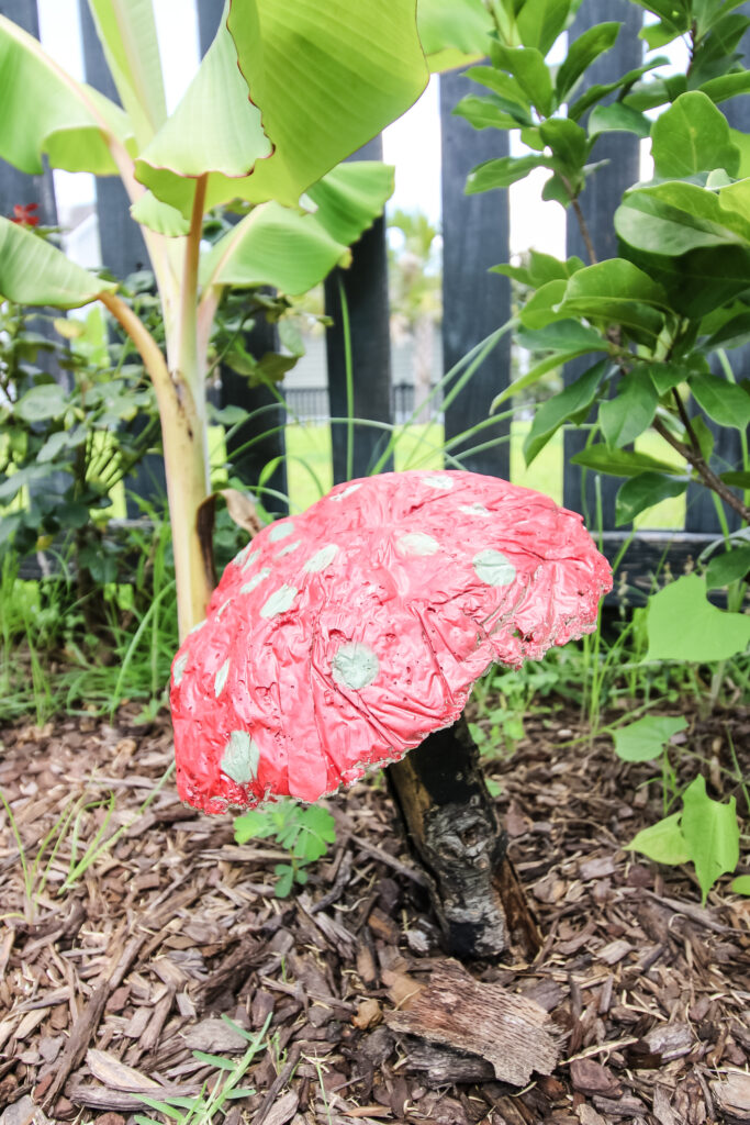 How to make DIY concrete mushrooms - Charleston Crafted