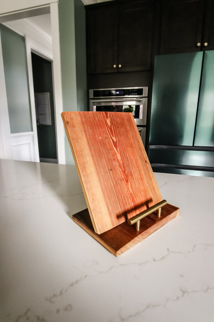 DIY cookbook holder - Charleston Crafted