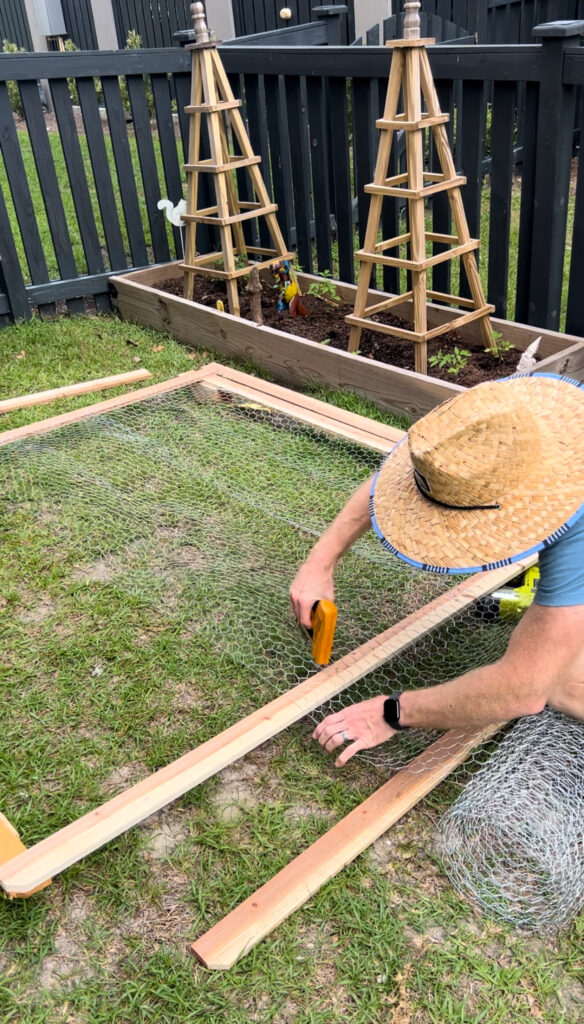 attaching chicken wire