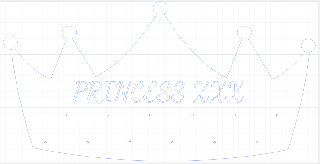 Princess Crown file in xTool creative space
