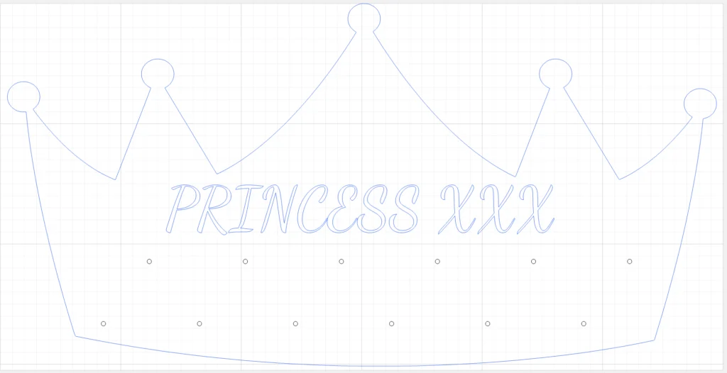 Princess Crown file in xTool creative space