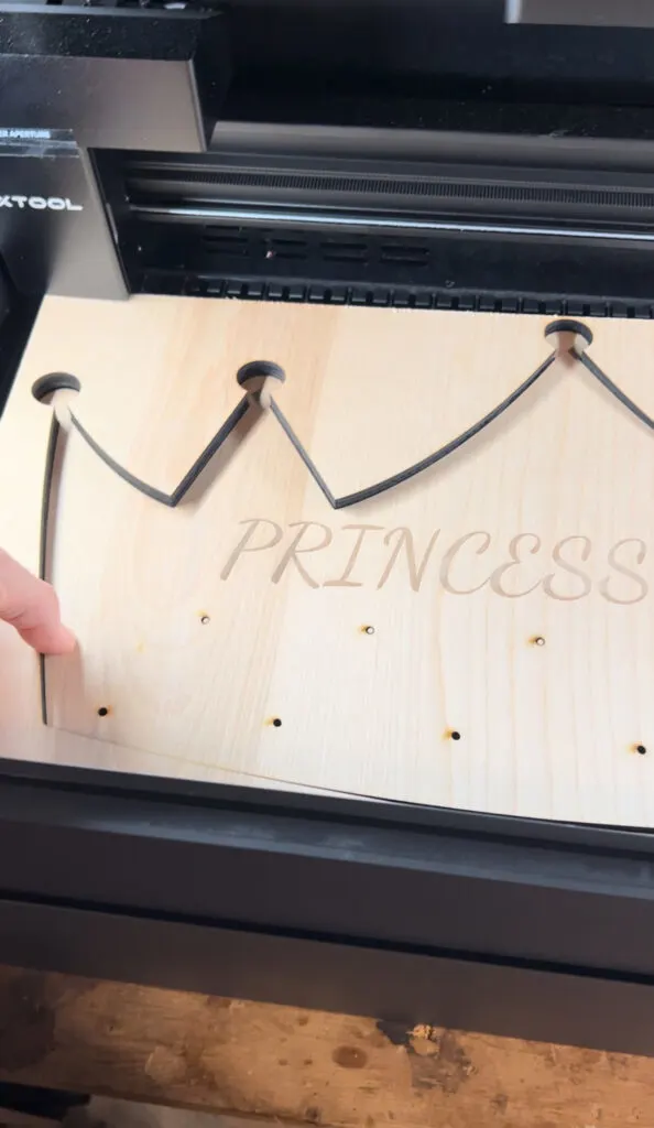 Princess Crown cut in xTool