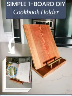 DIY cookbook holder - Charleston Crafted