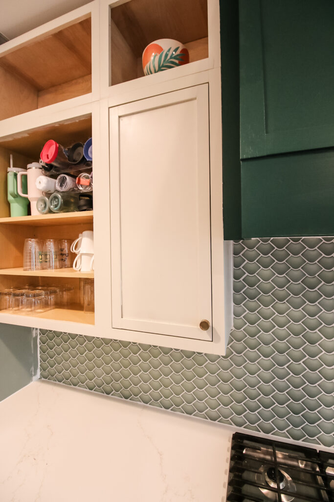 Upper cabinet on wall