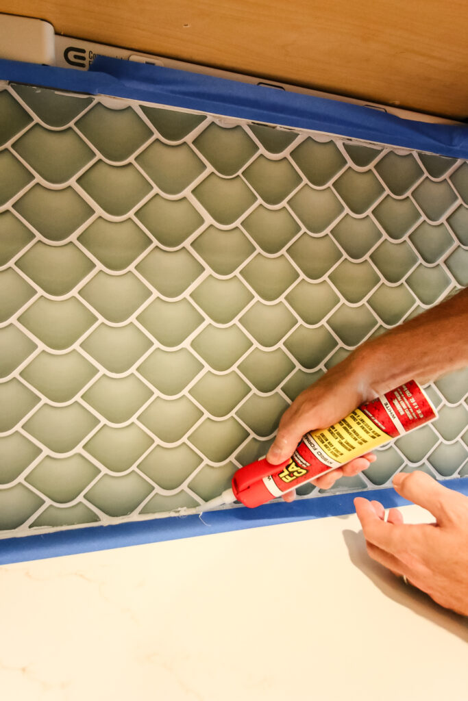 caulking a backsplash