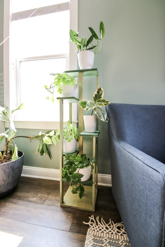 Plant tower with plants