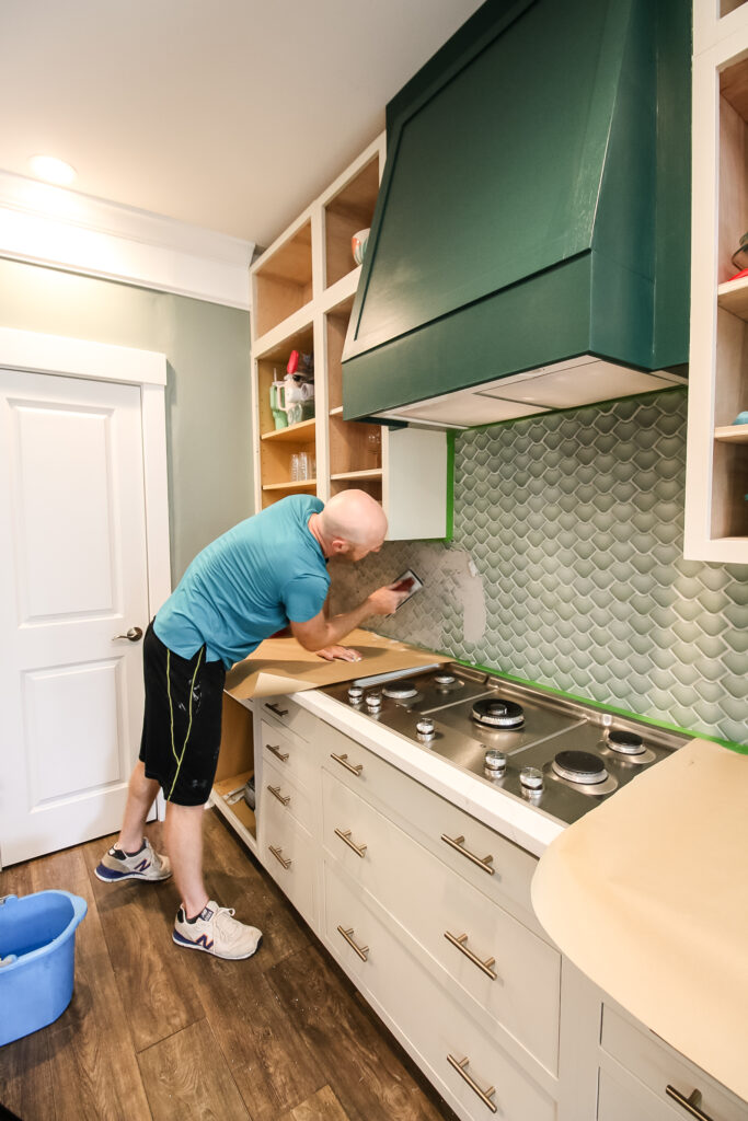 grouting a backsplash