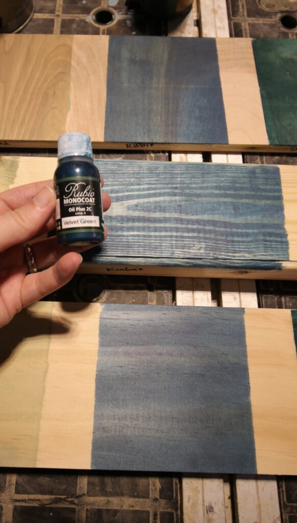 Rubio Monocoat Emerald green wood stain