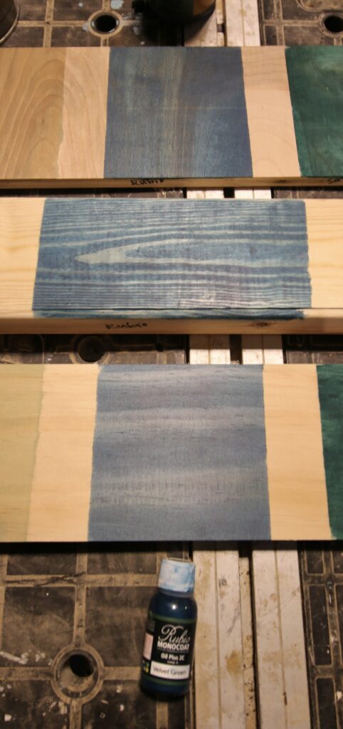 Rubio Monocoat Emerald green wood stain