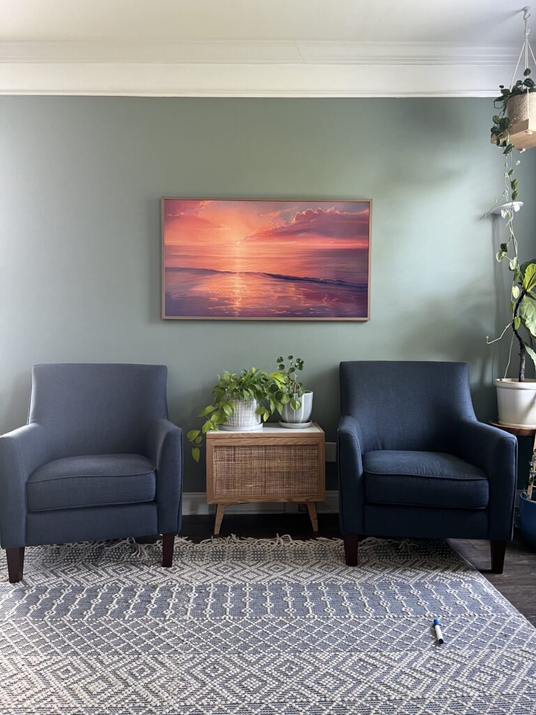 summer sunset on a samsung frame tv