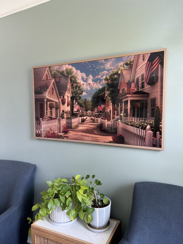 patriotic street on a samsung frame tv