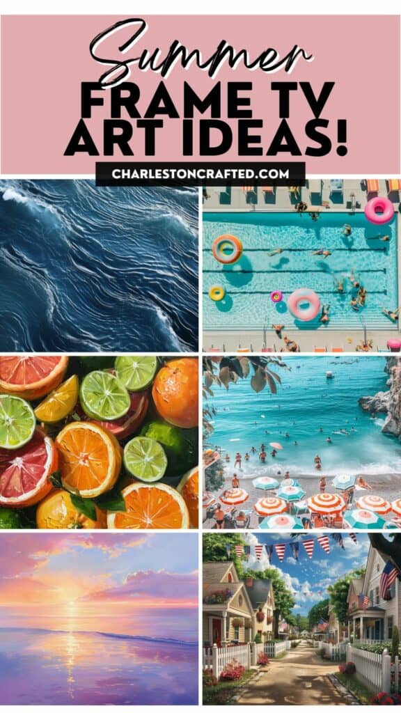 Summer frame TV art ideas