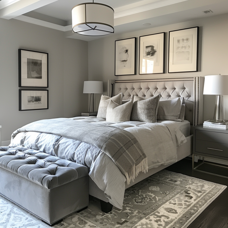 gray bedroom