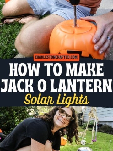 how to make jack o lantern solar lights for outdoor halloween decor