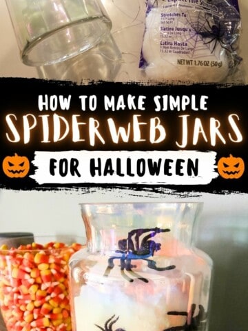 how to make simple spiderweb jars