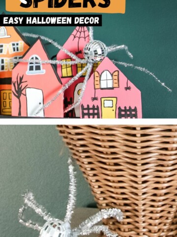 How to make disco ball spiders for Halloween