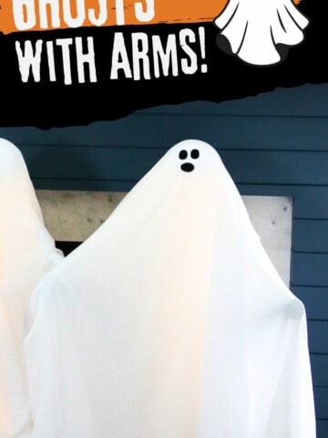 how to make a tomato cage ghost with arms
