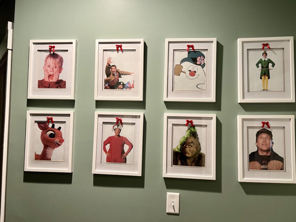 Christmas movie Gallery Wall