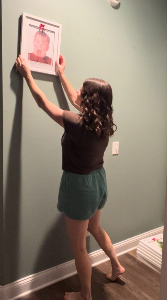 hanging christmas gallery wall