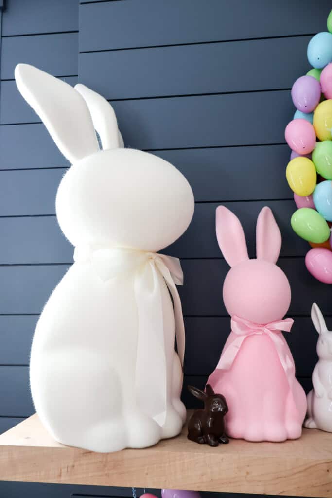 flocked easter bunnies