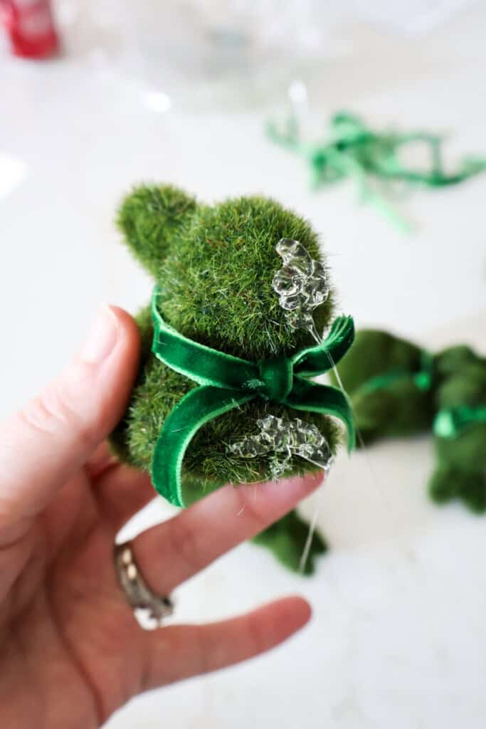 hot gluing mini bunnies