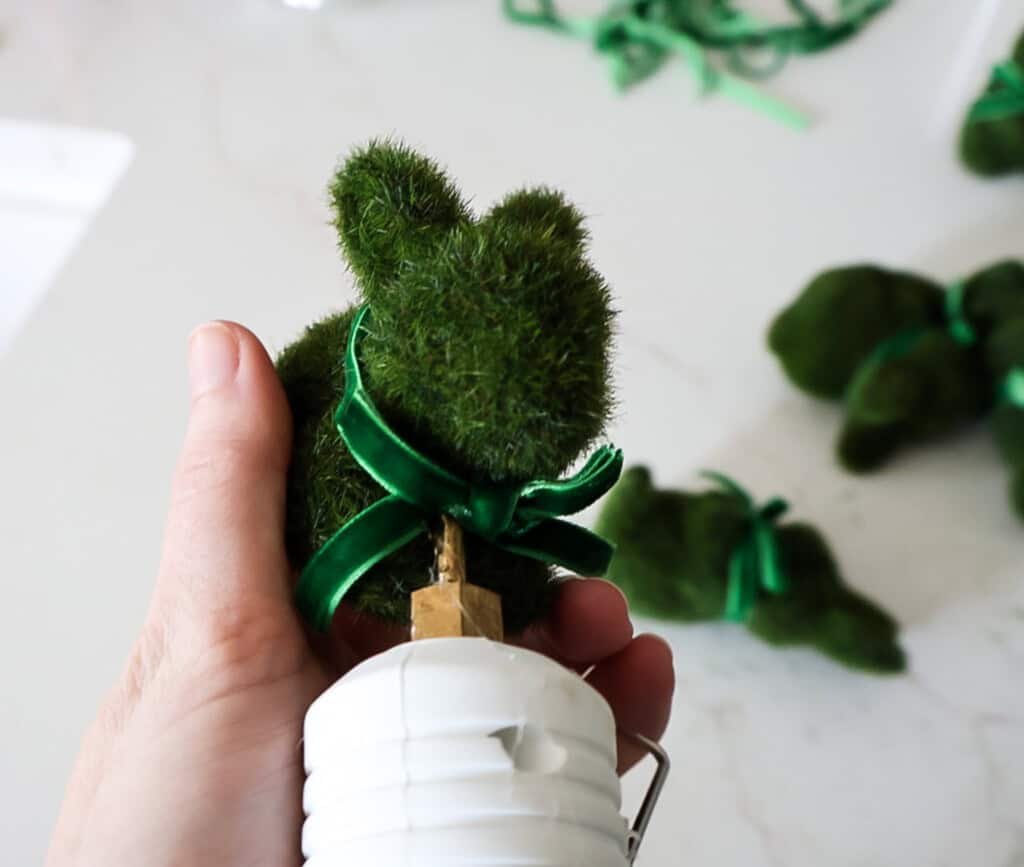 hot gluing mini bunnies