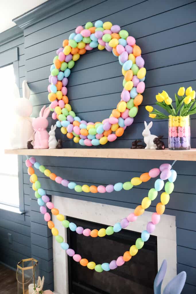 DIY oversized easter egg wreath