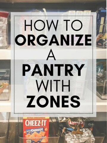 how to organize a pantry with zones