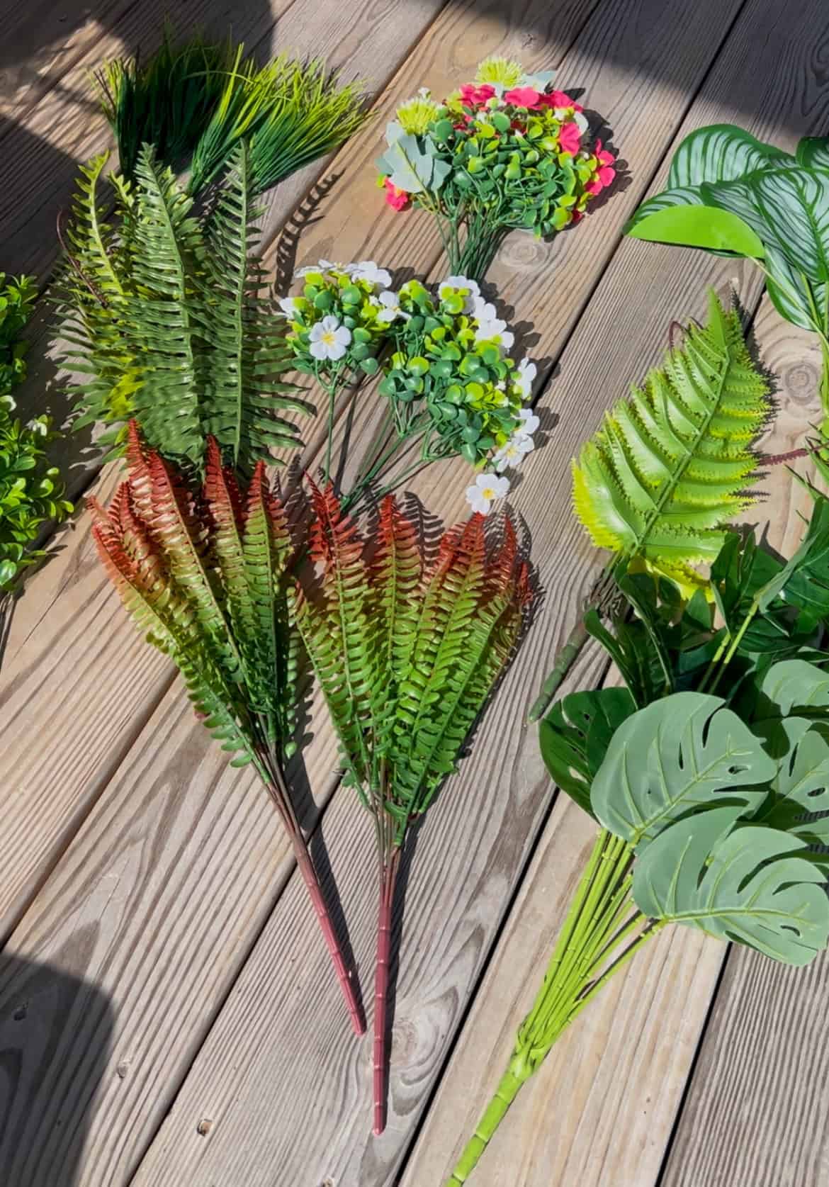 tropical faux plant picks