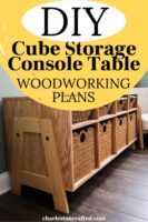 DIY cube storage console table