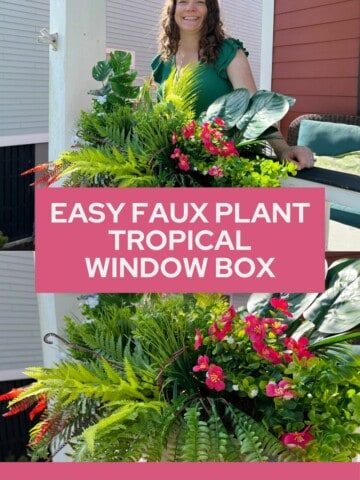 How to make a DIY Faux Tropical Window Box