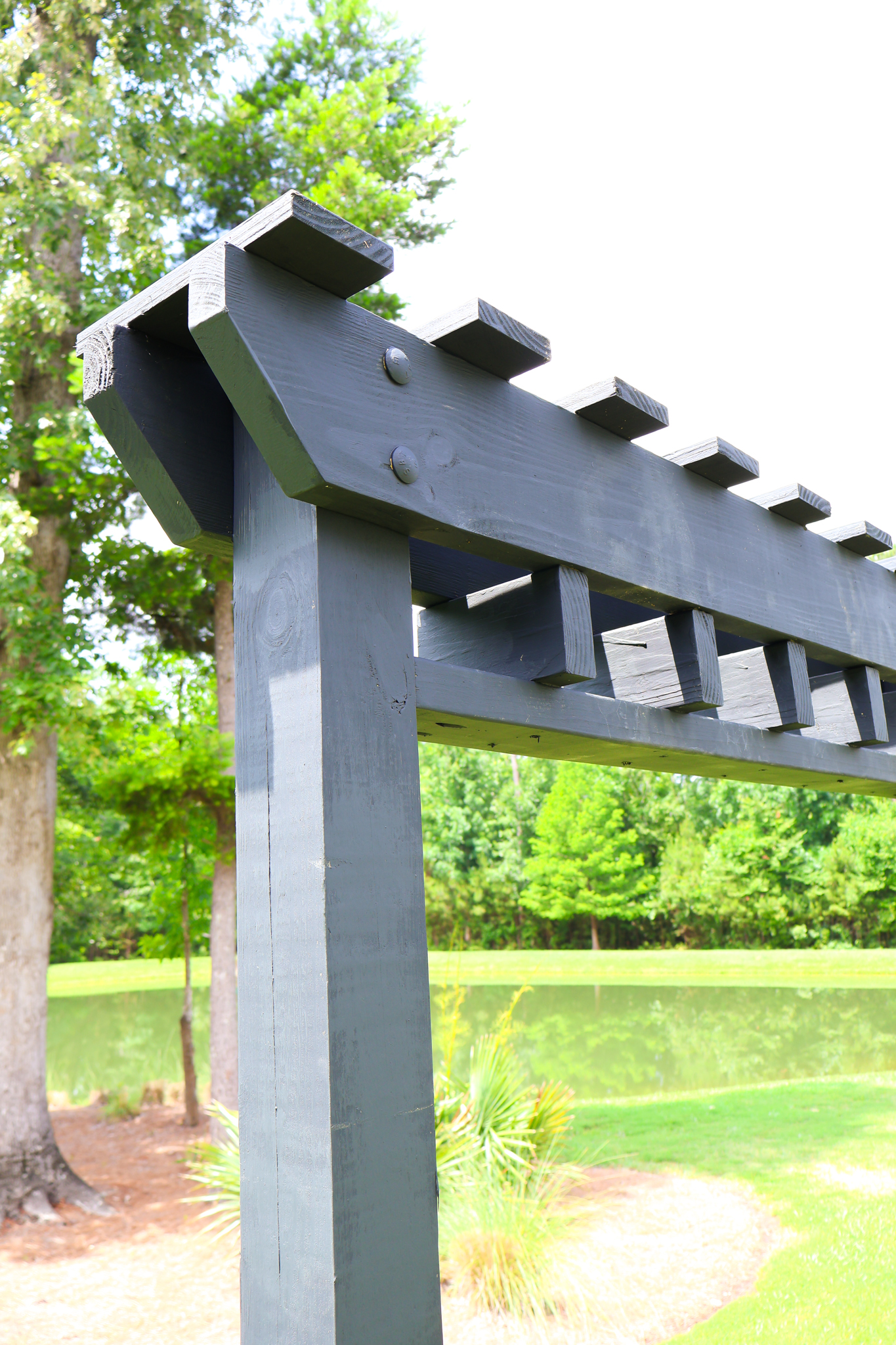How to build a DIY gate pergola- Charleston Crafted