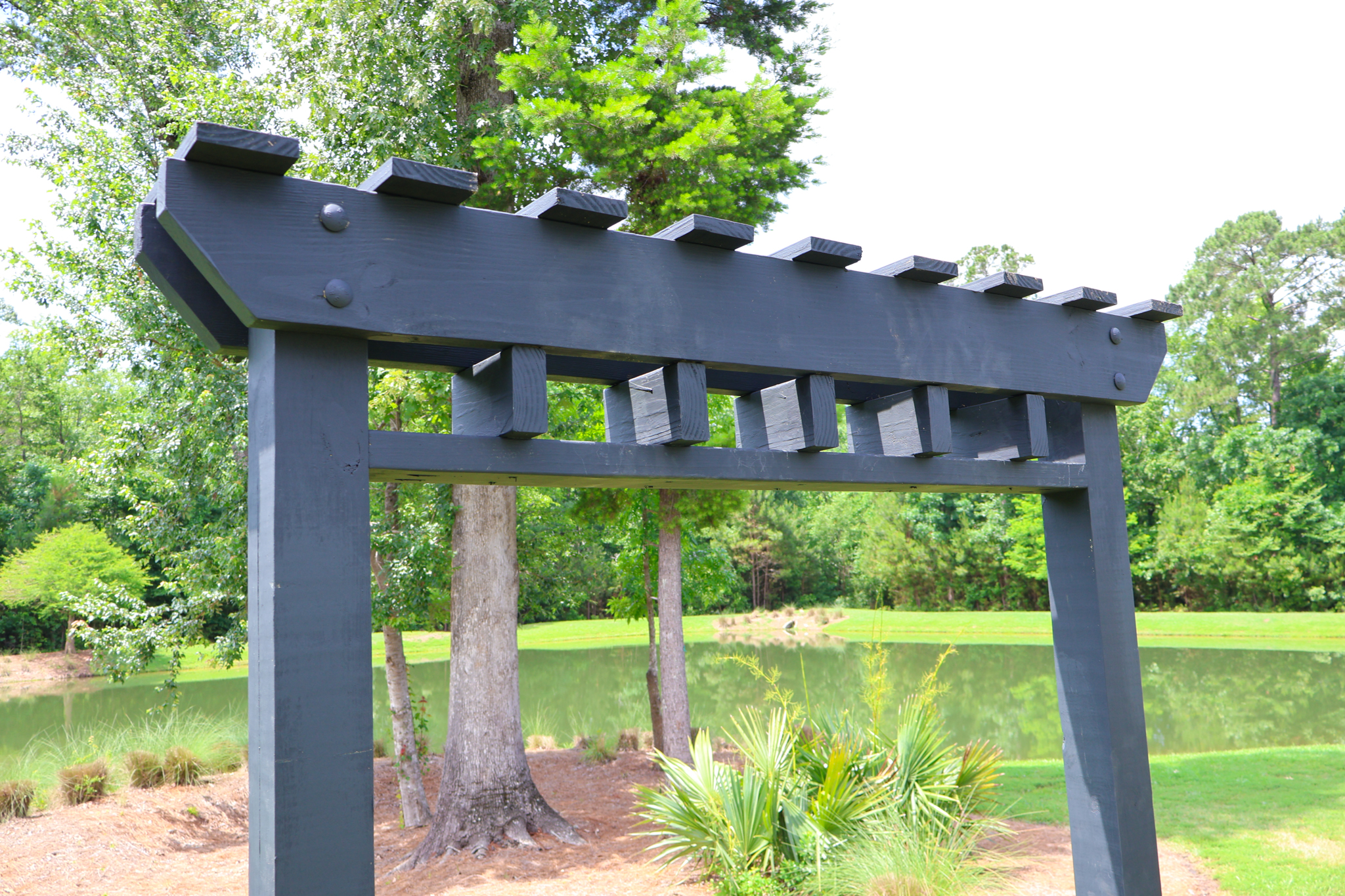 How to build a DIY gate pergola- Charleston Crafted