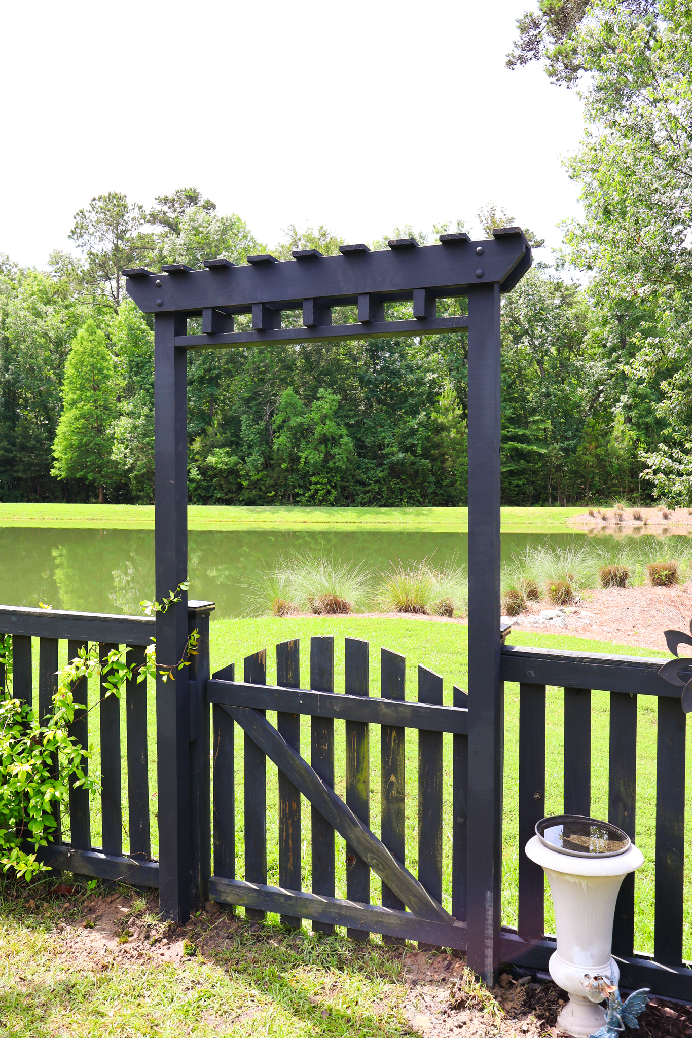 How to build a DIY gate pergola- Charleston Crafted