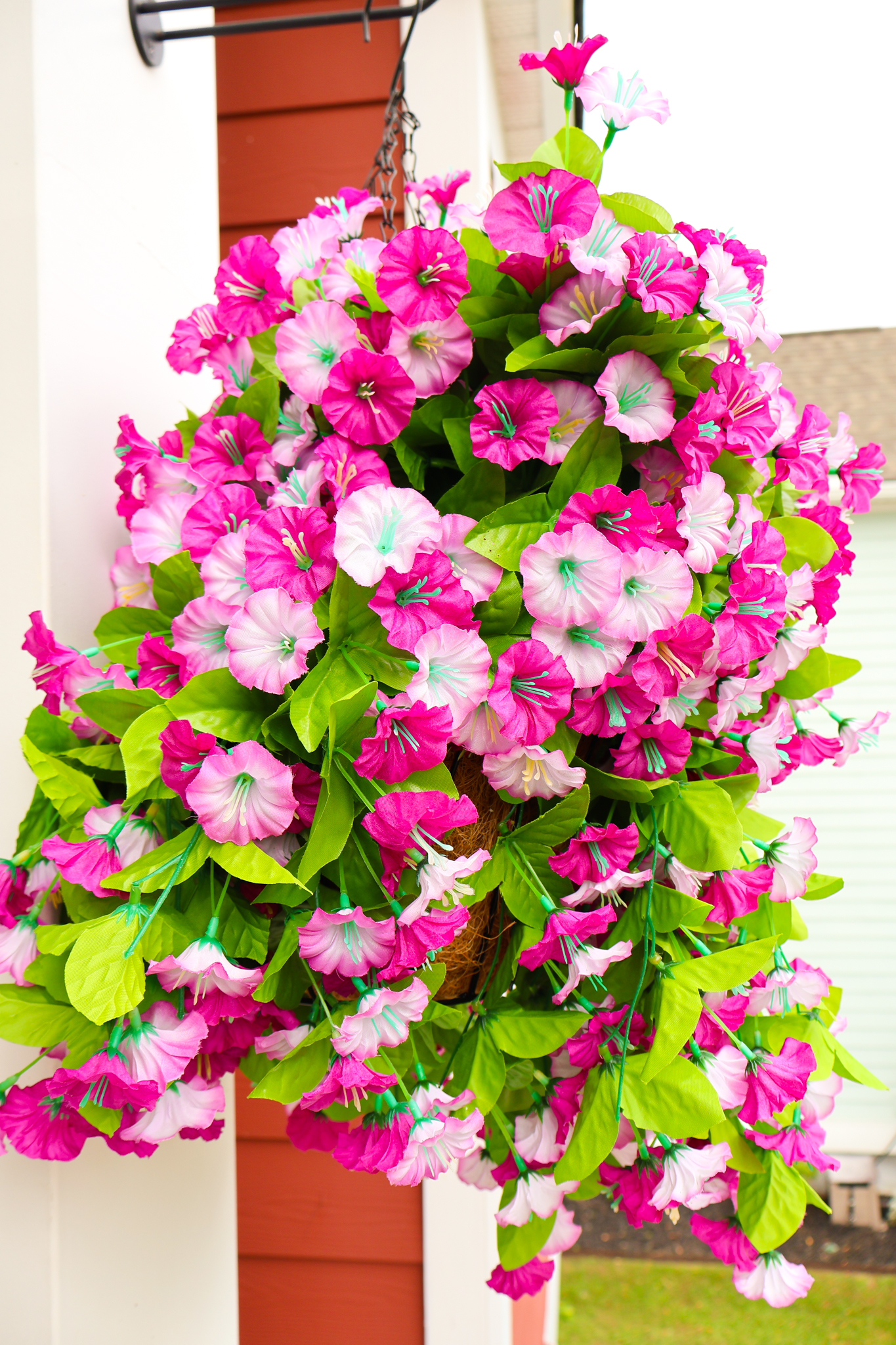 faux hanging plant for front porch