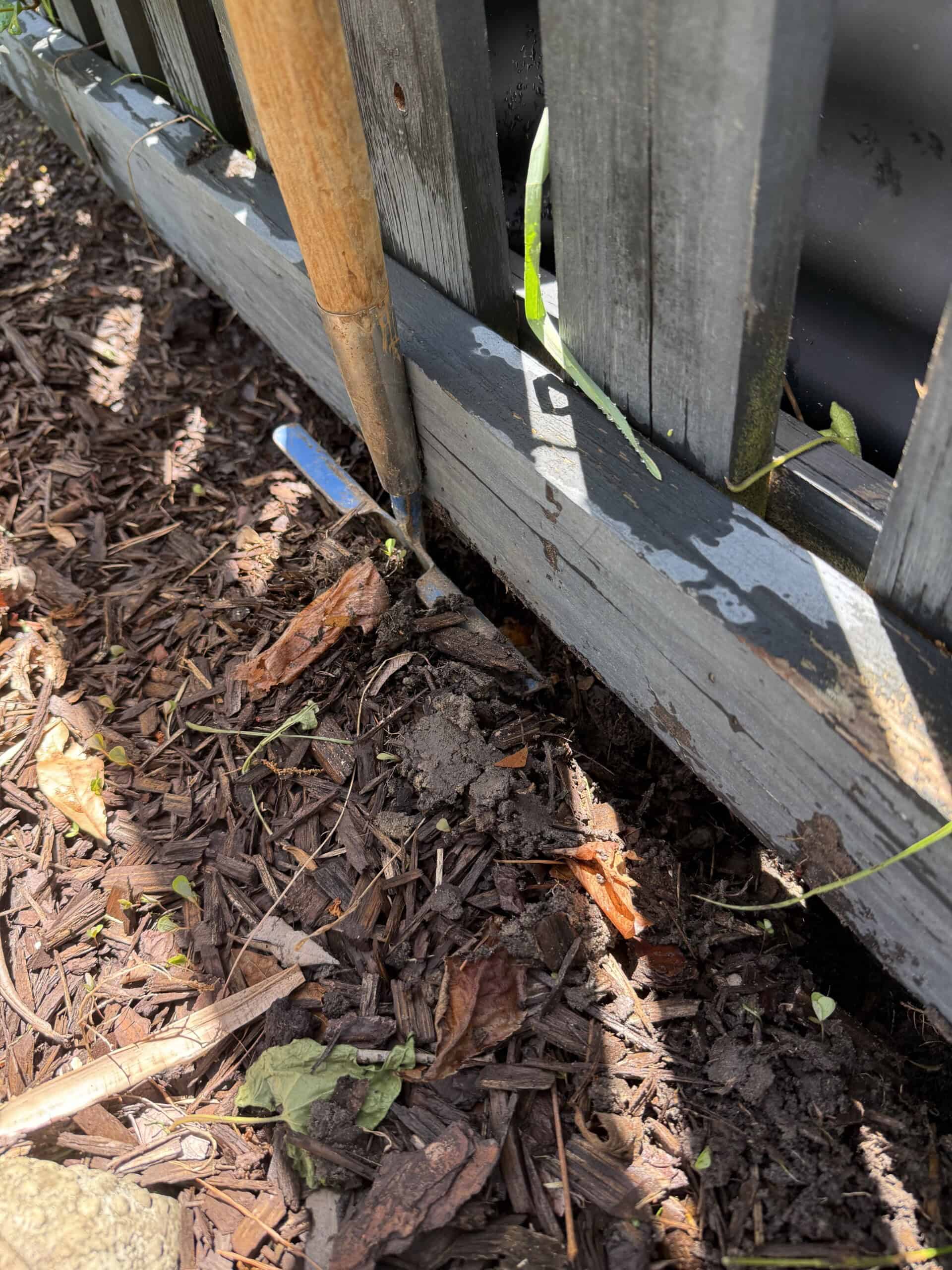 Using edger tool to create trench