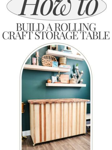 DIY modern rolling storage table - Charleston Crafted