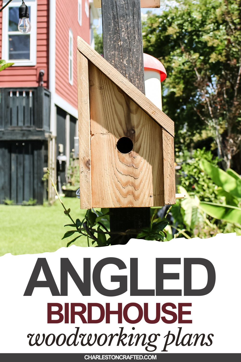 DIY modern angled bird house - Charleston Crafted