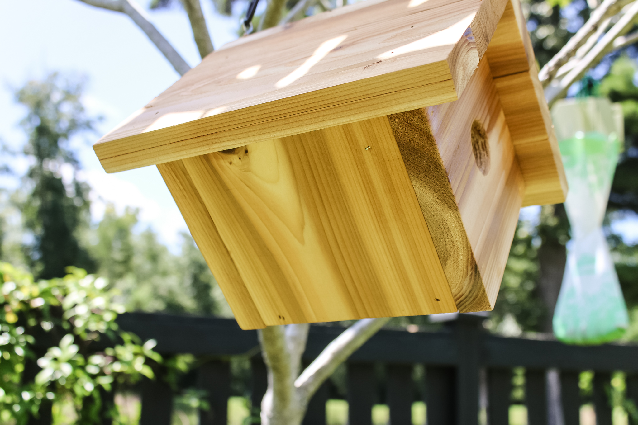 Side of birdhouse