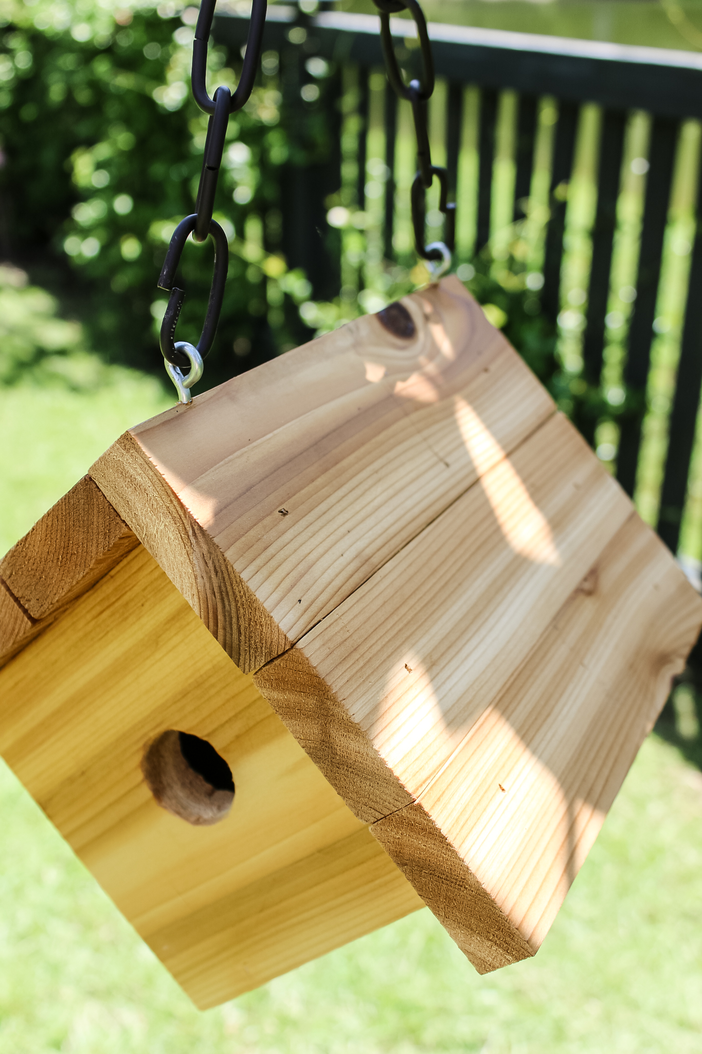Top of birdhouse