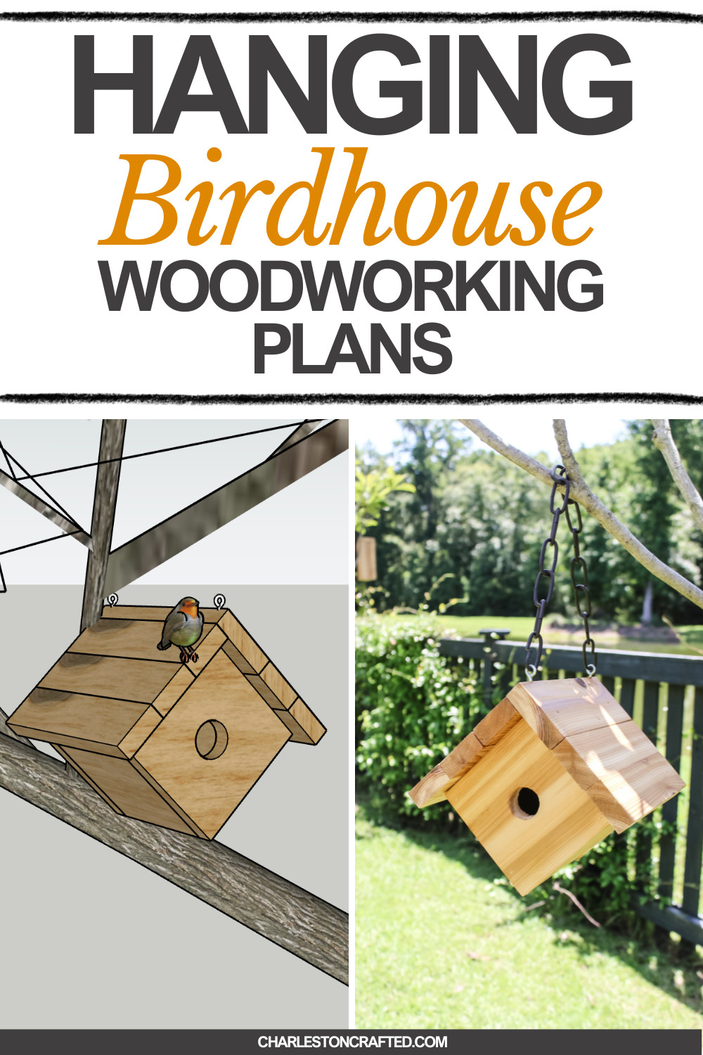 DIY hanging birdhouse - Charleston Crafted