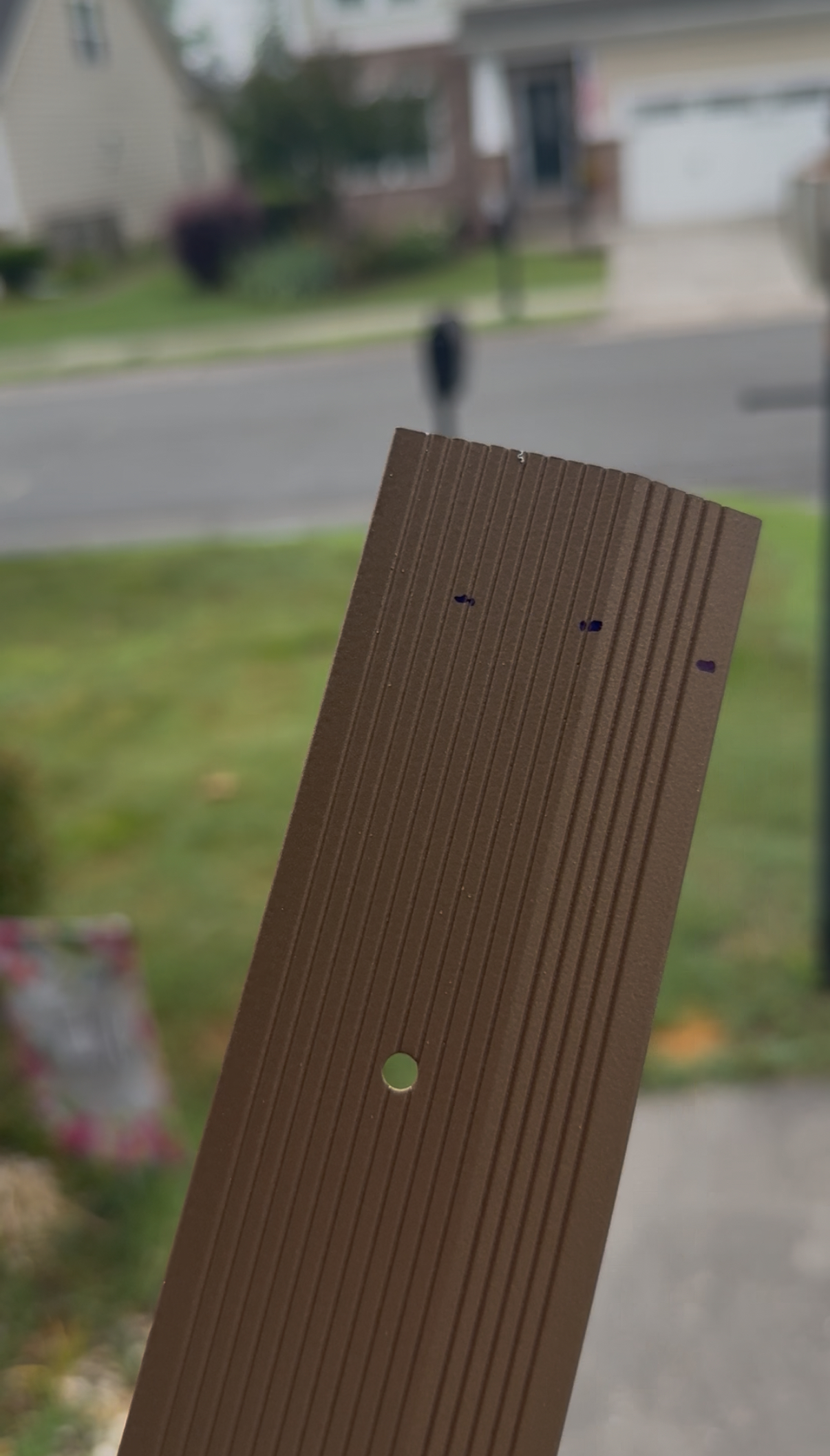 Drawing mark on transition strip