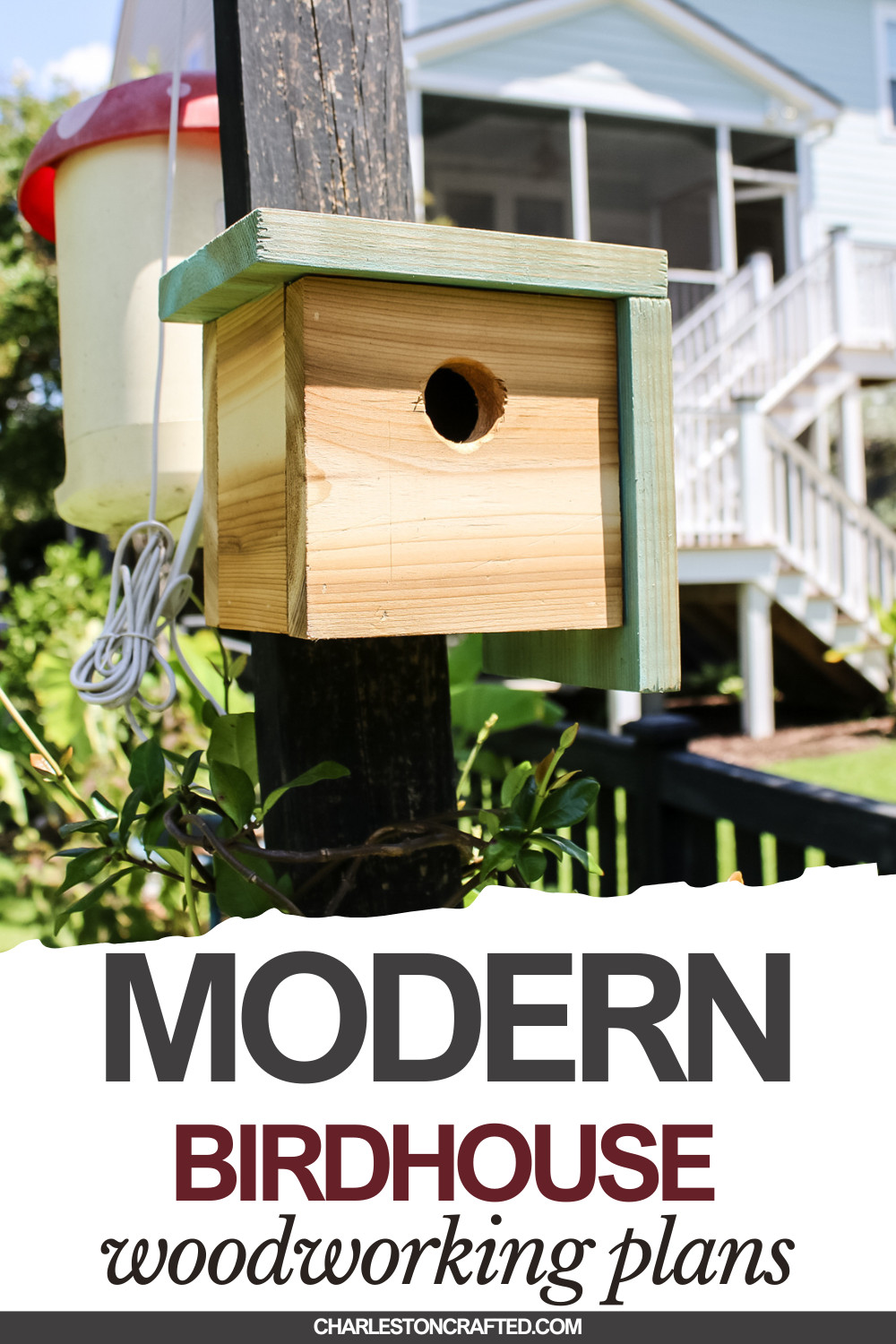 DIY modern birdhouse - Charleston Crafted