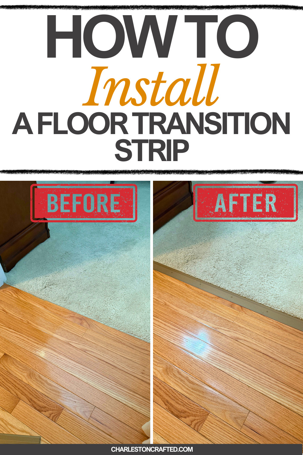How to install a transition strip - Charleston Crafted