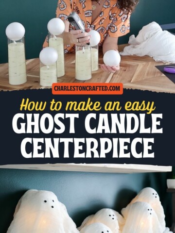 How to Make a Ghost Candle Centerpiece for Halloween