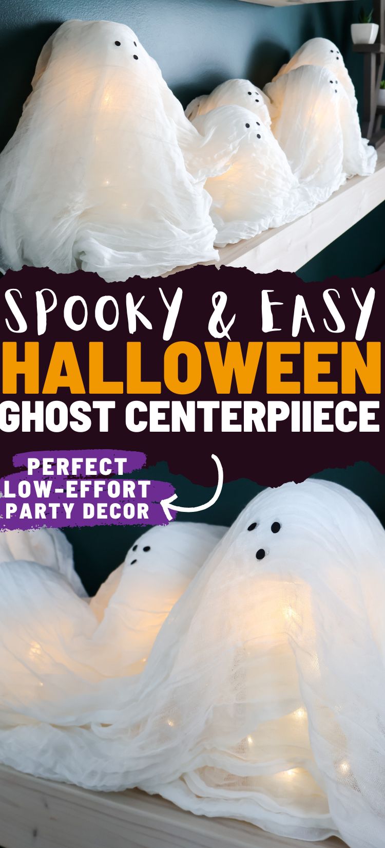 How to Make a Ghost Candle Centerpiece for Halloween